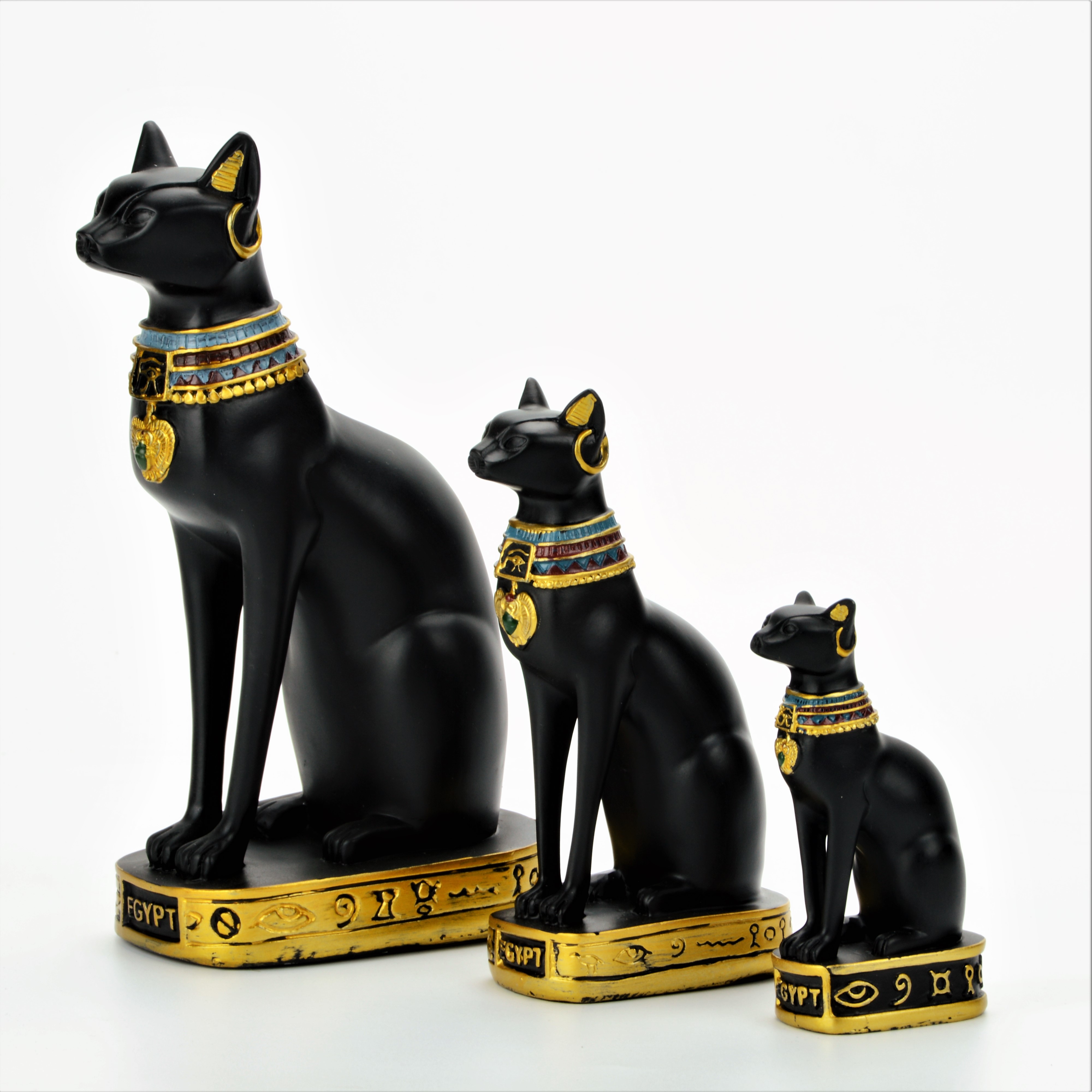 Amazon.com: NileCart Egyptian Bastet Black Cat Goddess Statue